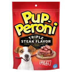Pup-Peroni Triple Steak Flavor Dog Treats, 5.6 oz Bag