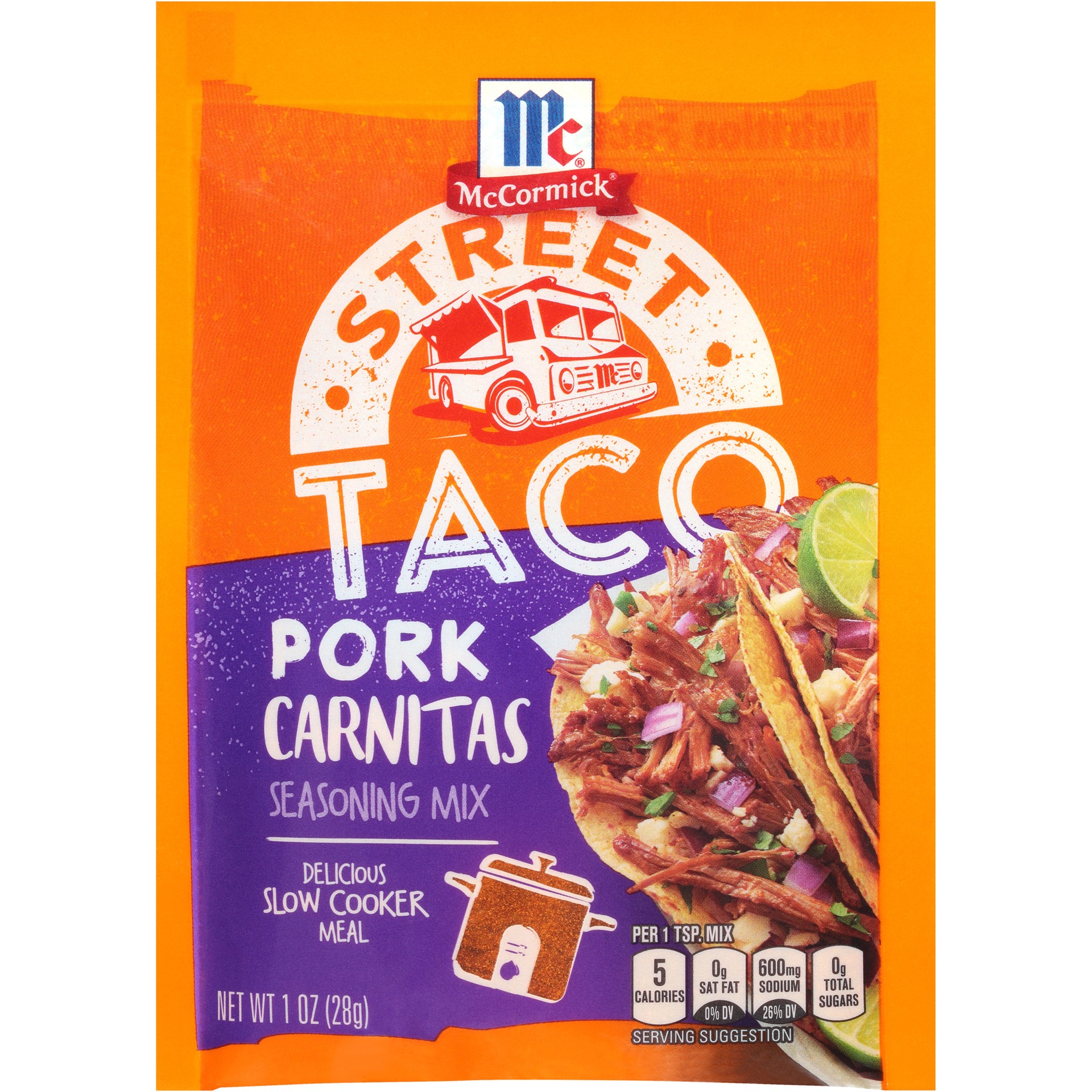slide 1 of 5, McCormick Carnitas Taco Seasoning Mix, 1 oz