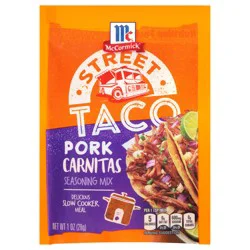 McCormick Street Taco Pork Carnitas Seasoning Mix, 1.0 oz