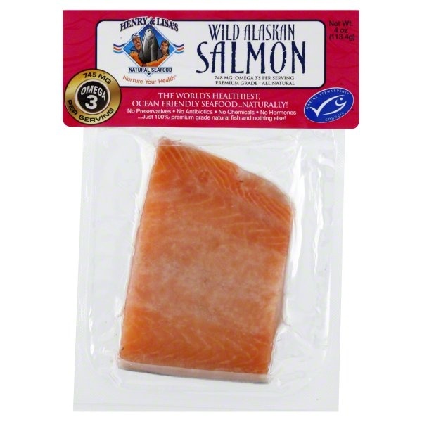 slide 1 of 1, Henry & Lisa's Natural Seafood Wild Alaskan Salmon, 4 oz