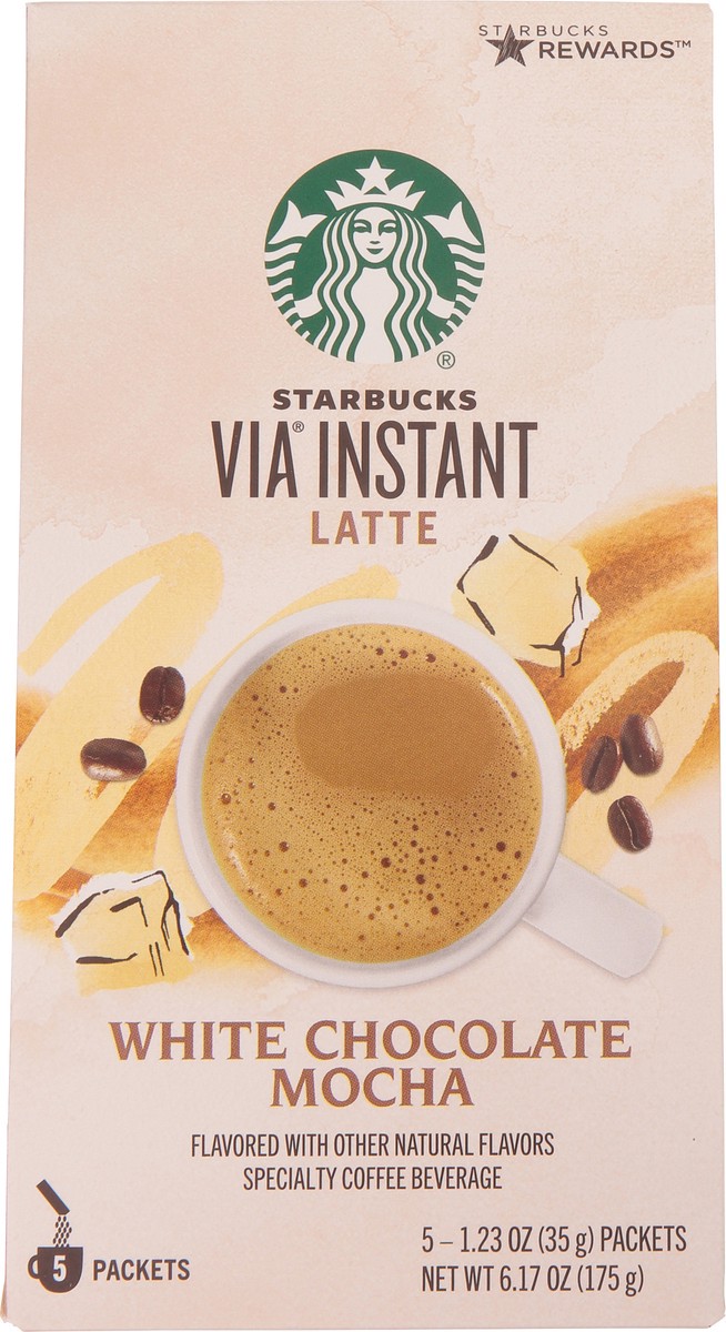 slide 4 of 14, Starbucks VIA Instant Coffee Flavored Packets — White Chocolate Mocha Latte — 1 box (5 packets) - 6.17 oz, 6.17 oz