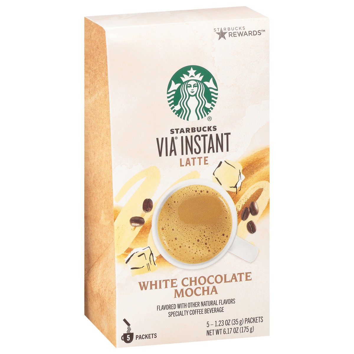 slide 12 of 14, Starbucks VIA Instant Coffee Flavored Packets — White Chocolate Mocha Latte — 1 box (5 packets) - 6.17 oz, 6.17 oz