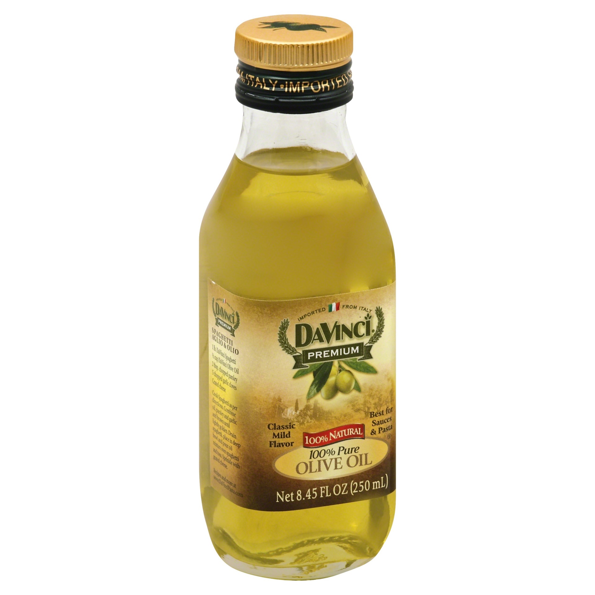 slide 1 of 1, DaVinci 100% Pure Olive Oil, 8.45 fl oz