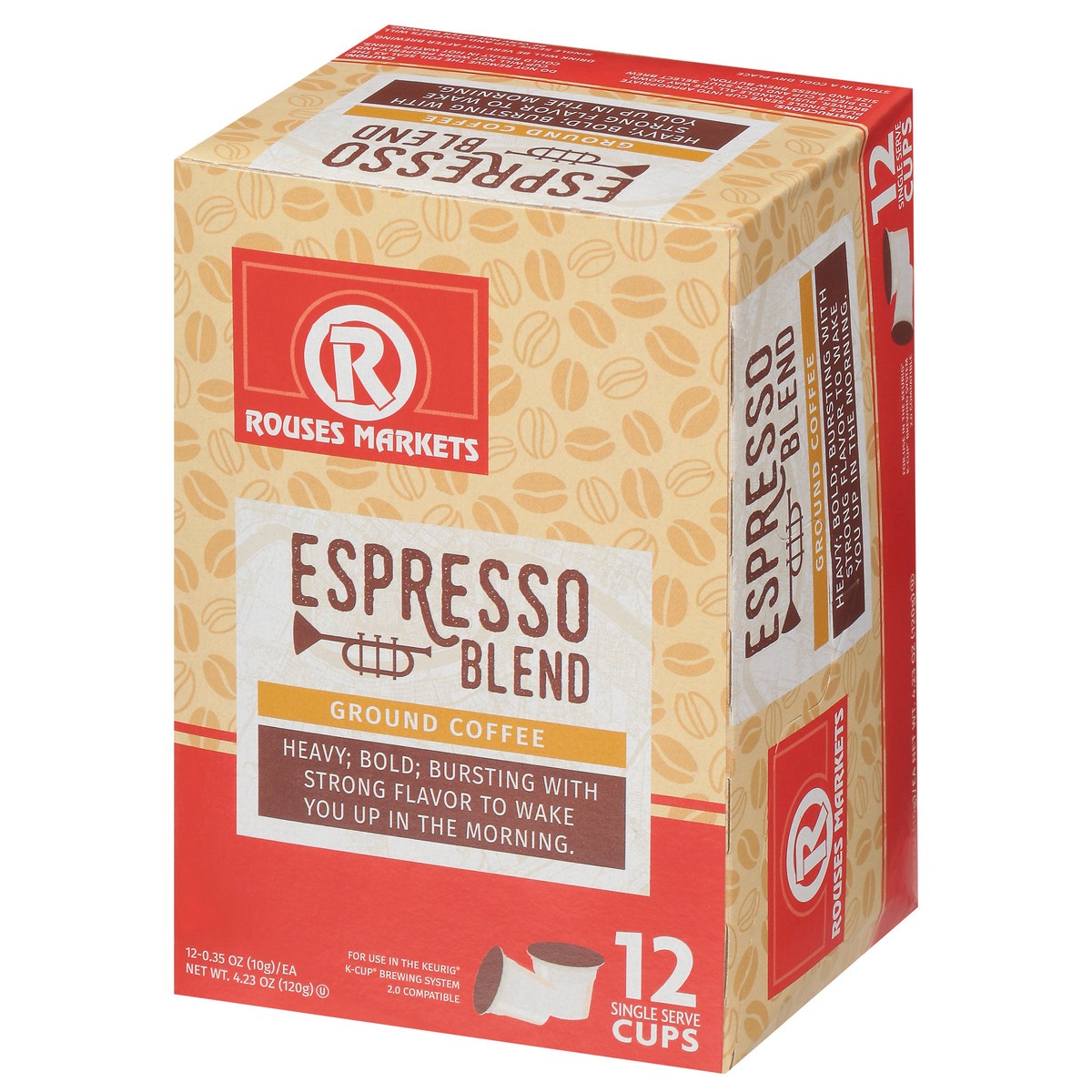 slide 4 of 9, Rouses Markets Single Serve Cups Ground Espresso Blend Coffee- 12 ct, 12 ct