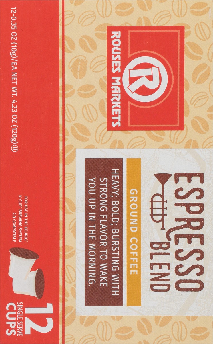 slide 7 of 9, Rouses Markets Single Serve Cups Ground Espresso Blend Coffee- 12 ct, 12 ct