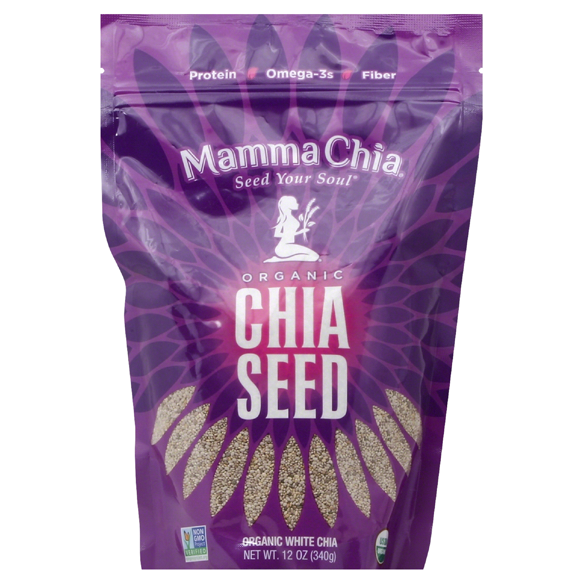 slide 1 of 1, Mamma Chia Organic White Chia Seed, 12 oz