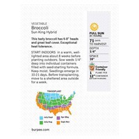 slide 5 of 5, Burpee Broccoli Sun King Hybrid Seeds, 1 ct