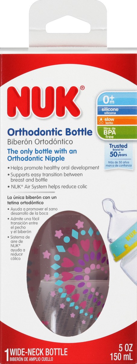 slide 6 of 6, Nuk Bottle Orthodontic, 1 ct