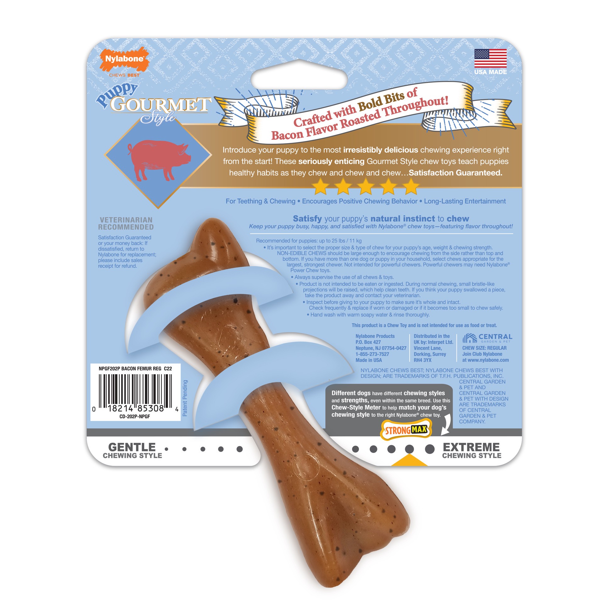 slide 9 of 10, Nylabone Puppy Gourmet Style Strong Chew Toy, 1 ct