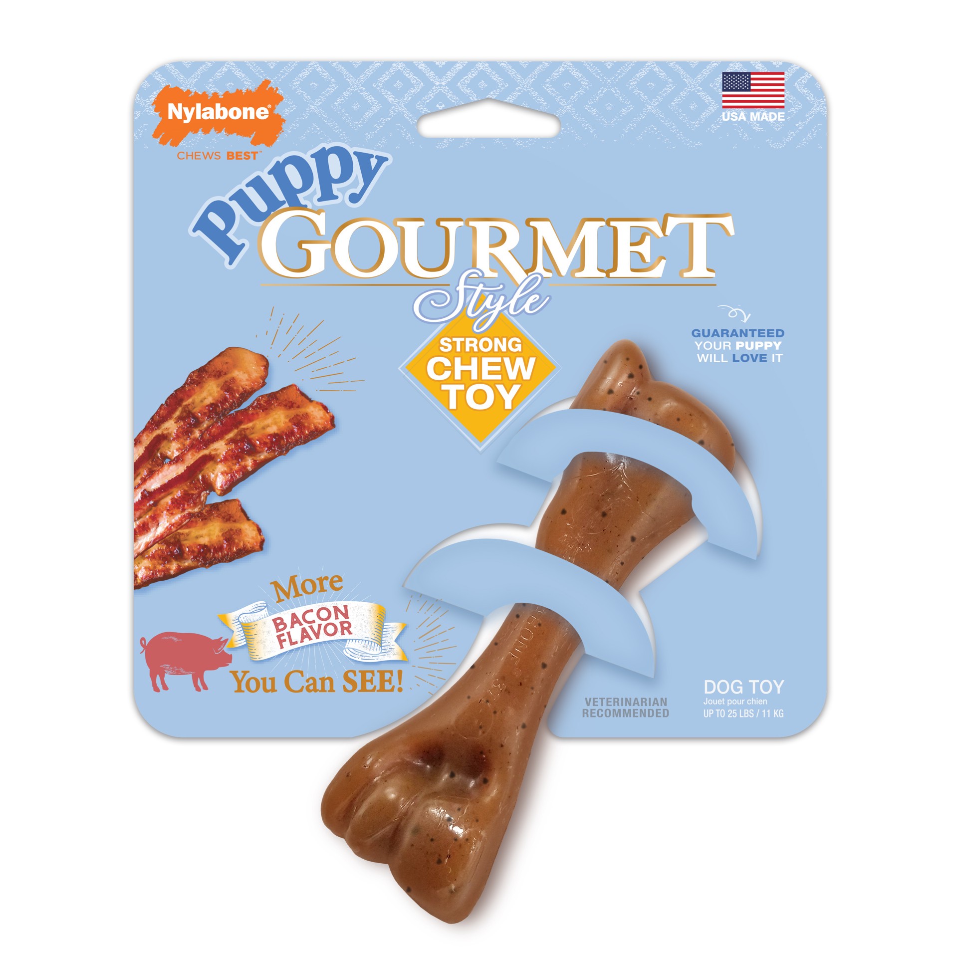 slide 1 of 10, Nylabone Puppy Gourmet Style Strong Chew Toy, 1 ct
