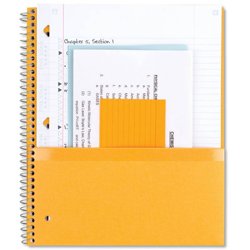 slide 8 of 10, Five Star College-Ruled 3-Subject Notebook, Blue, 8.5 in x 11 in