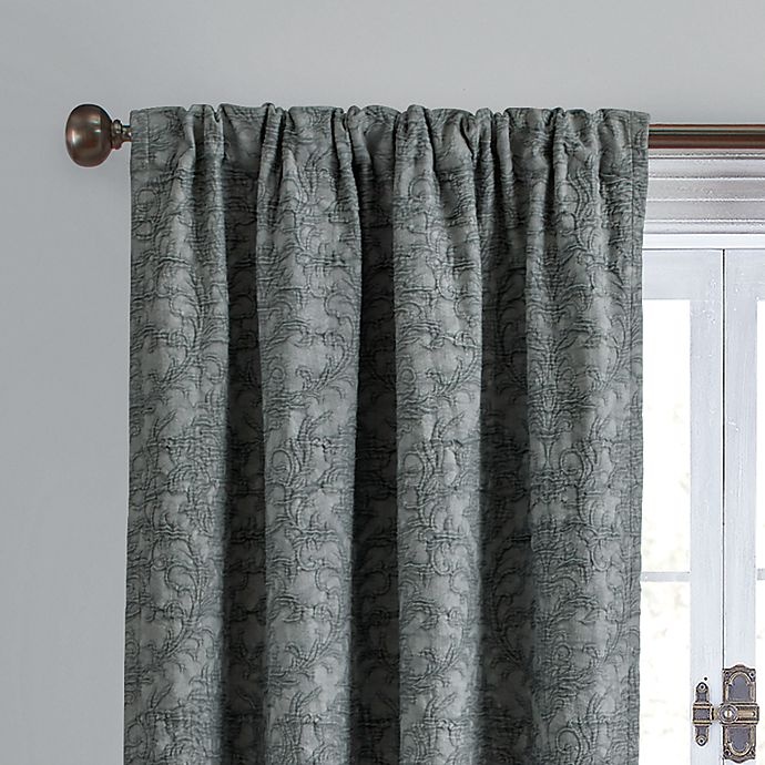 slide 2 of 2, Wamsutta Vintage Michelet Rod Pocket Room Darkening Window Curtain Panel - Grey, 63 in