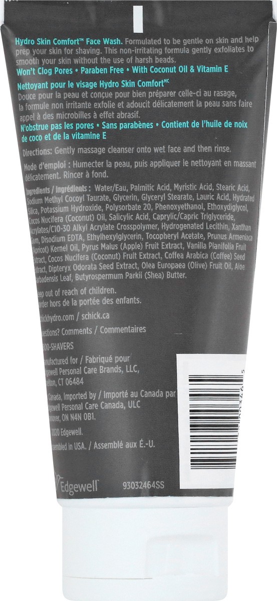 slide 4 of 9, Schick Hydro Skin Comfort Face Wash 150 ml, 5 oz