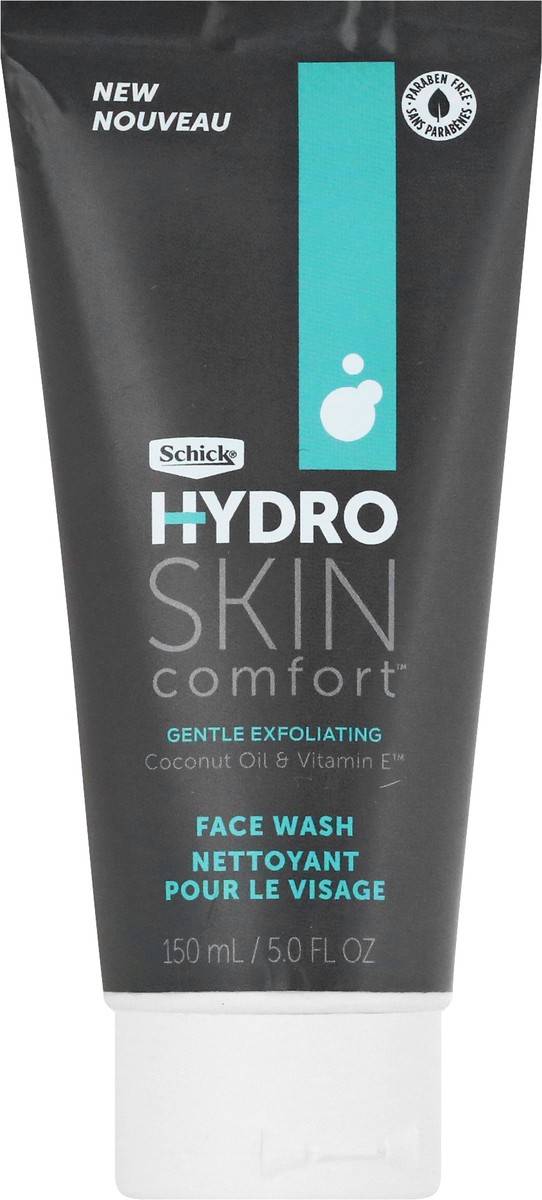 slide 5 of 9, Schick Hydro Skin Comfort Face Wash 150 ml, 5 oz