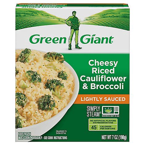 slide 1 of 1, Green Giant Bib Steam Rice Cauliflower, Broccoli, Cheese - 7 Oz, 7 oz