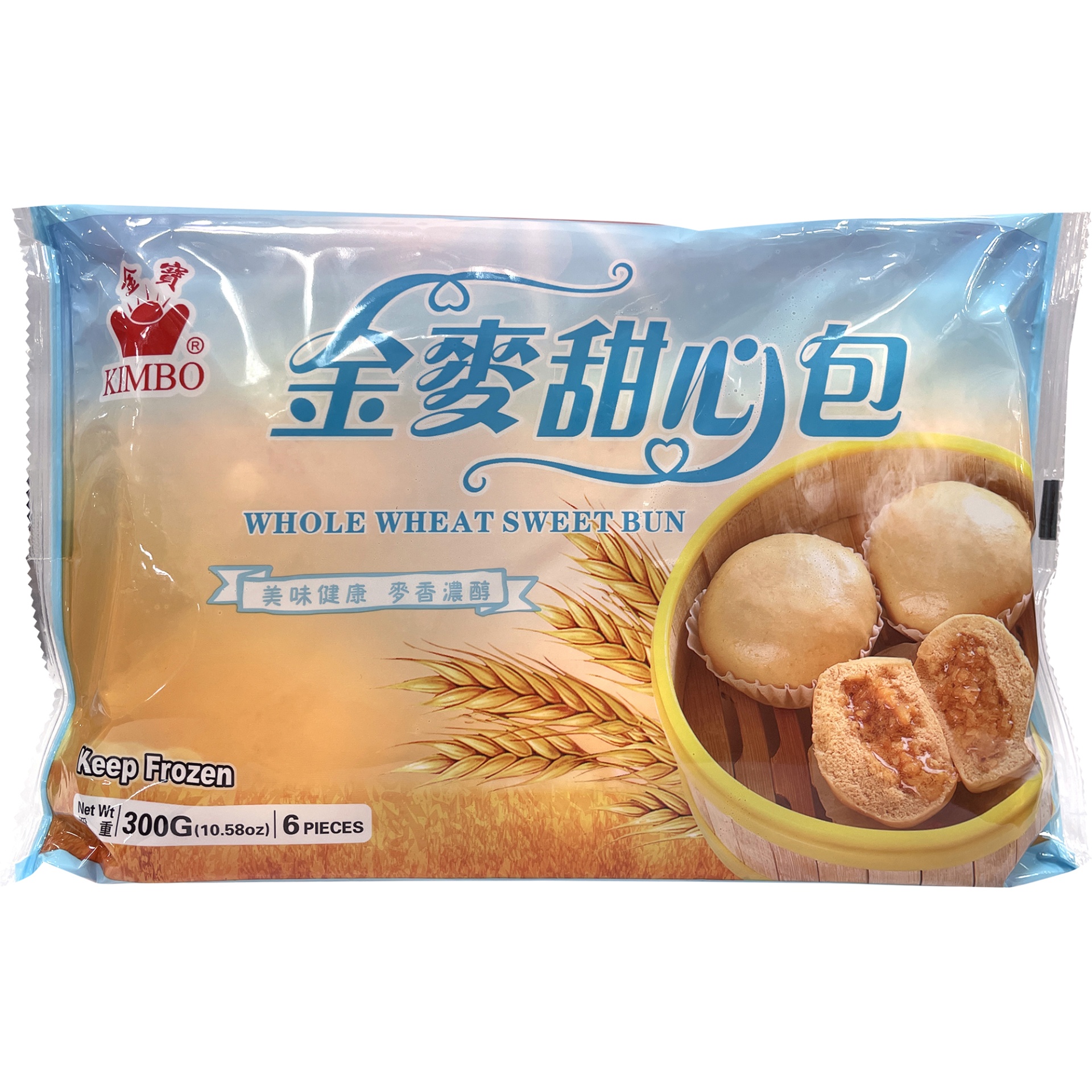 slide 1 of 1, Kimbo Hk Whole Wheat Sweet Bun, 10.58 oz