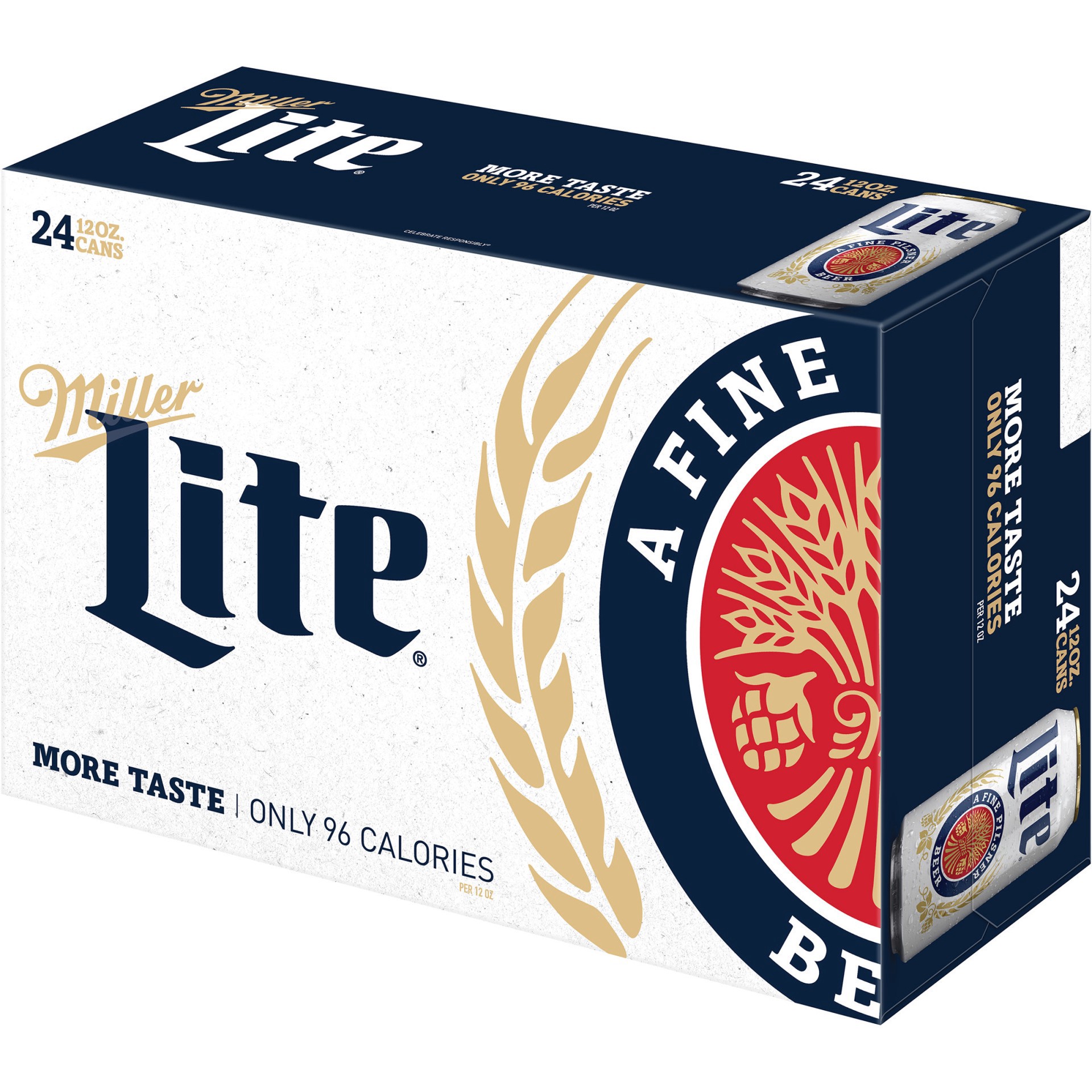 slide 9 of 24, Miller Lite Pilsner Beer, 24 ct; 12 fl oz