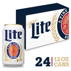 Miller Lite American Pilsner Light Lager Beer, 4.2% ABV, 24-pack, 12-oz. beer cans