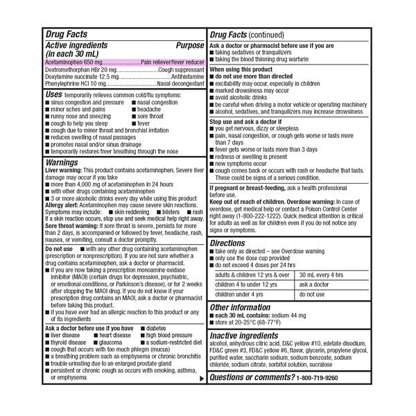 slide 8 of 13, Meijer Night Time Severe Cold & Flu Relief, Maximum Strength, 12 oz