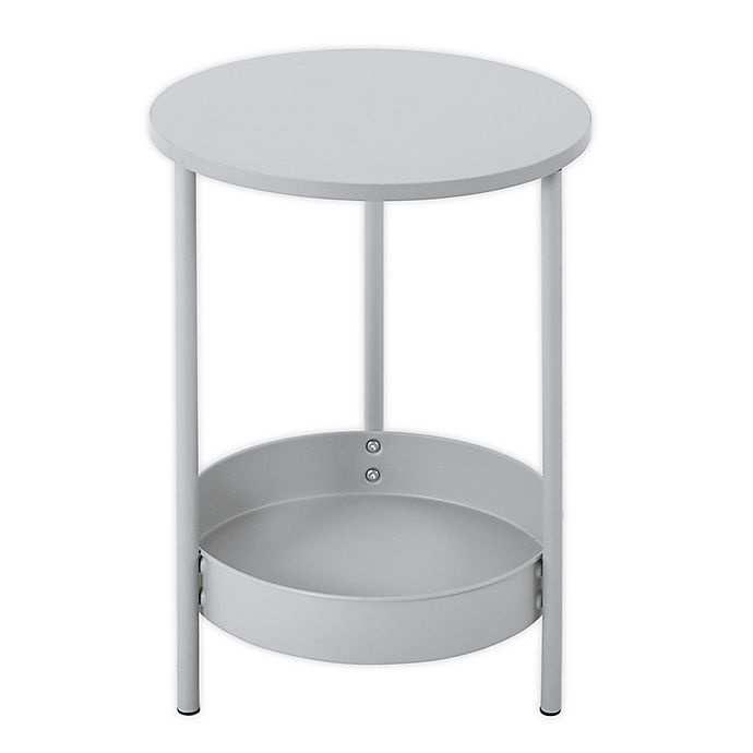 slide 1 of 5, SALT Metal Side Table - Grey, 1 ct