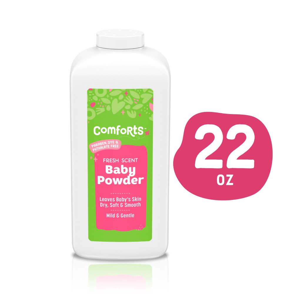 slide 4 of 4, Comforts Pure Cornstartch Baby Powder, 22 oz