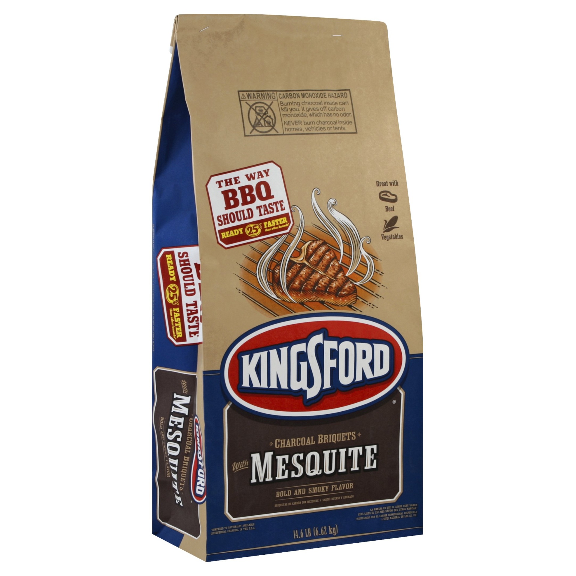 slide 1 of 1, Kingsford Charcoal Briquets Mesquite, 14.6 lb