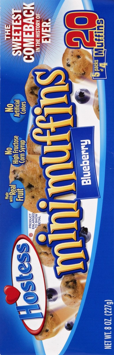 slide 3 of 5, Hostess Blueberry Mini Muffins, 5 ct; 8 oz