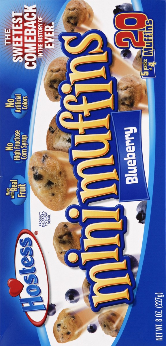 slide 5 of 5, Hostess Blueberry Mini Muffins, 5 ct; 8 oz