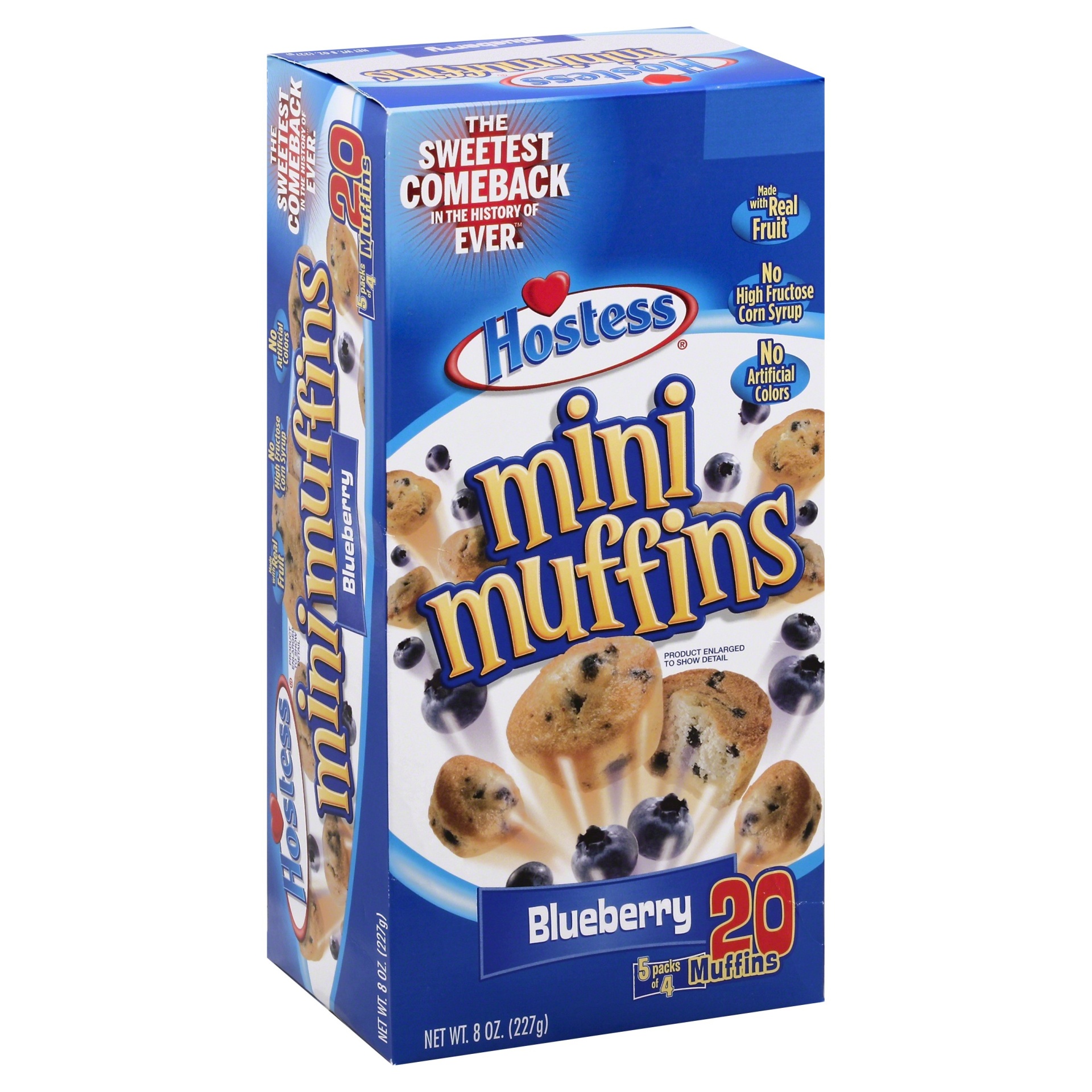 slide 1 of 5, Hostess Blueberry Mini Muffins, 5 ct; 8 oz