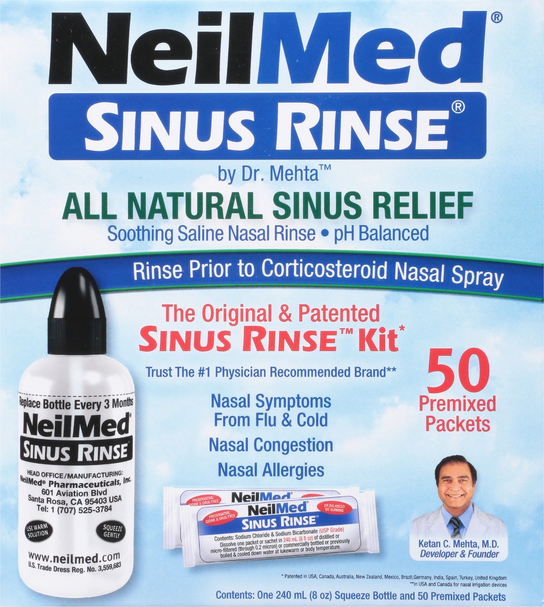 slide 5 of 9, NeilMed Pharmaceuticals Original Sinus Rinse Kit Packets - 50ct, 50 ct