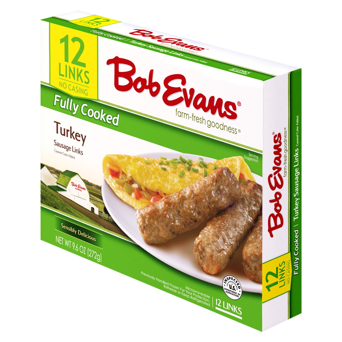 slide 2 of 12, Bob Evans Fully Cooked Turkey Sausage Links, 12 ct; 9.6 oz