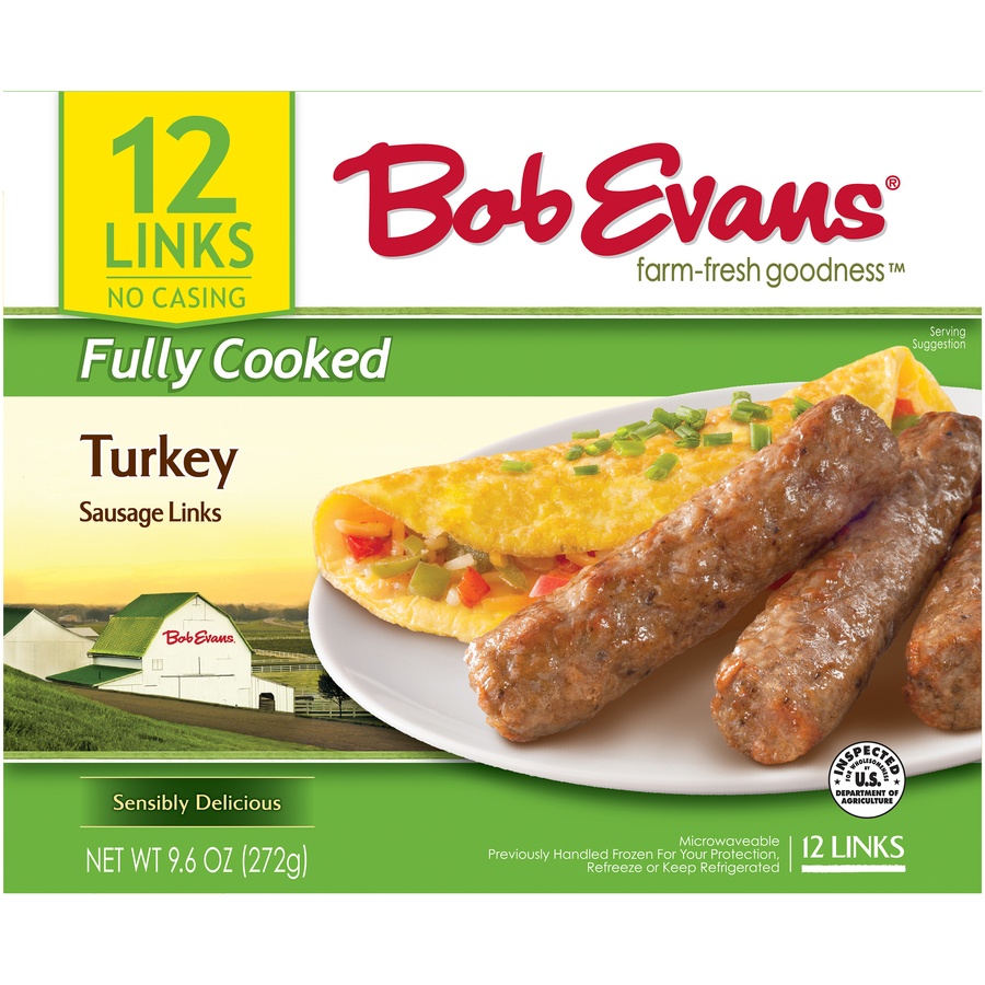 slide 2 of 9, Bob Evans Turkey Sausage Links, 12 ct; 9.6 oz