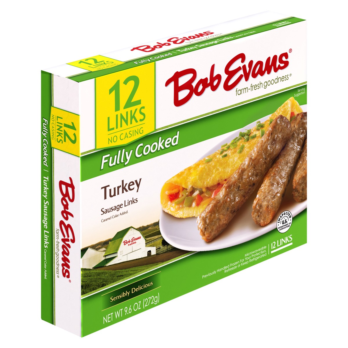 slide 3 of 12, Bob Evans Fully Cooked Turkey Sausage Links, 12 ct; 9.6 oz