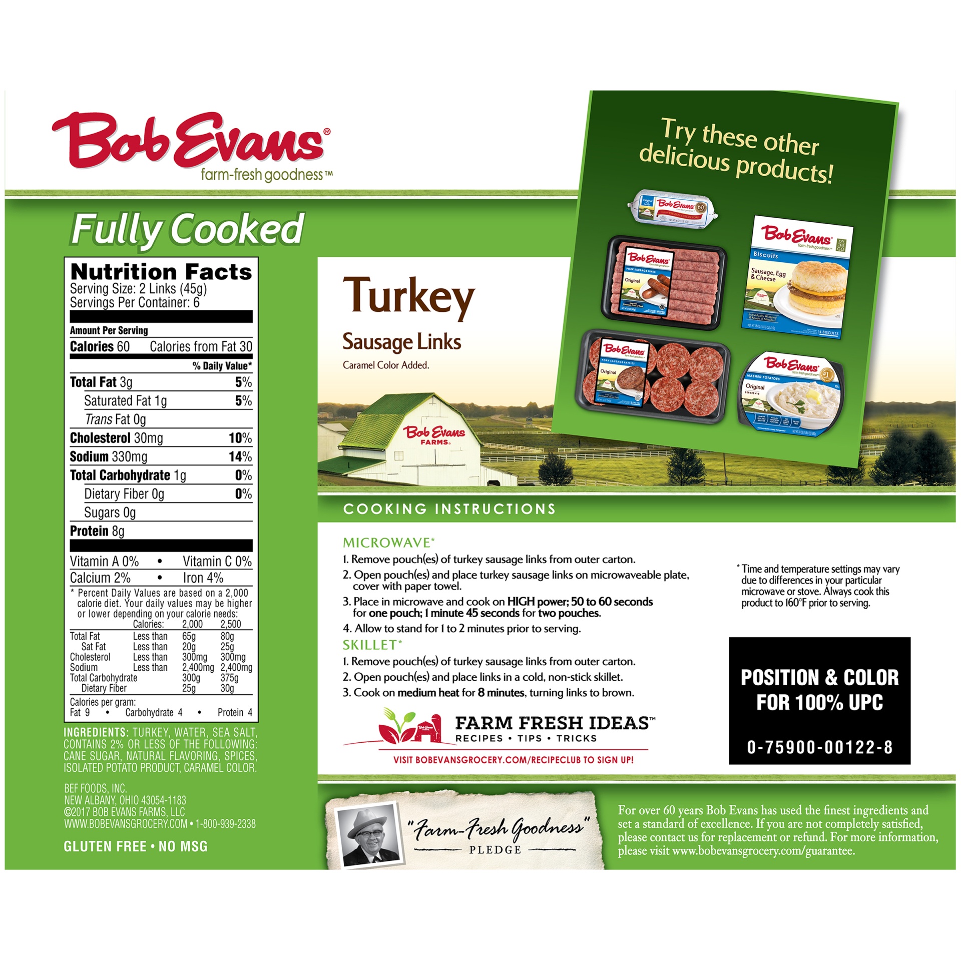 slide 7 of 9, Bob Evans Turkey Sausage Links, 12 ct; 9.6 oz