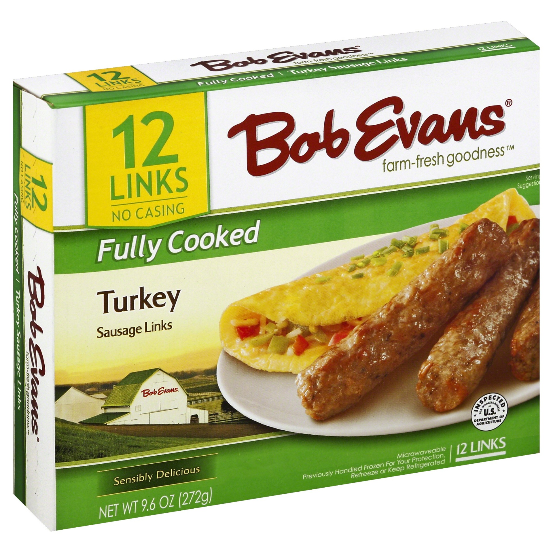 slide 1 of 9, Bob Evans Turkey Sausage Links, 12 ct; 9.6 oz