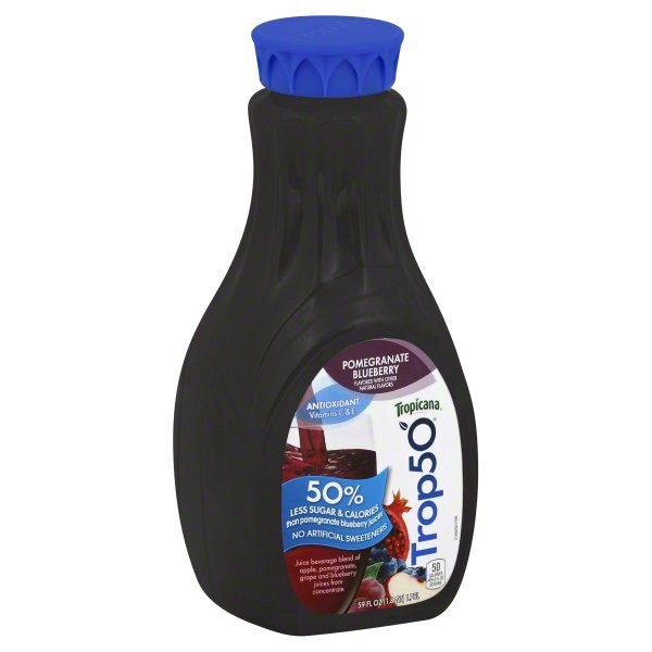 slide 1 of 4, Tropicana Trop50 Pomegranate Blueberry Juice Beverage - 59 fl oz, 59 fl oz