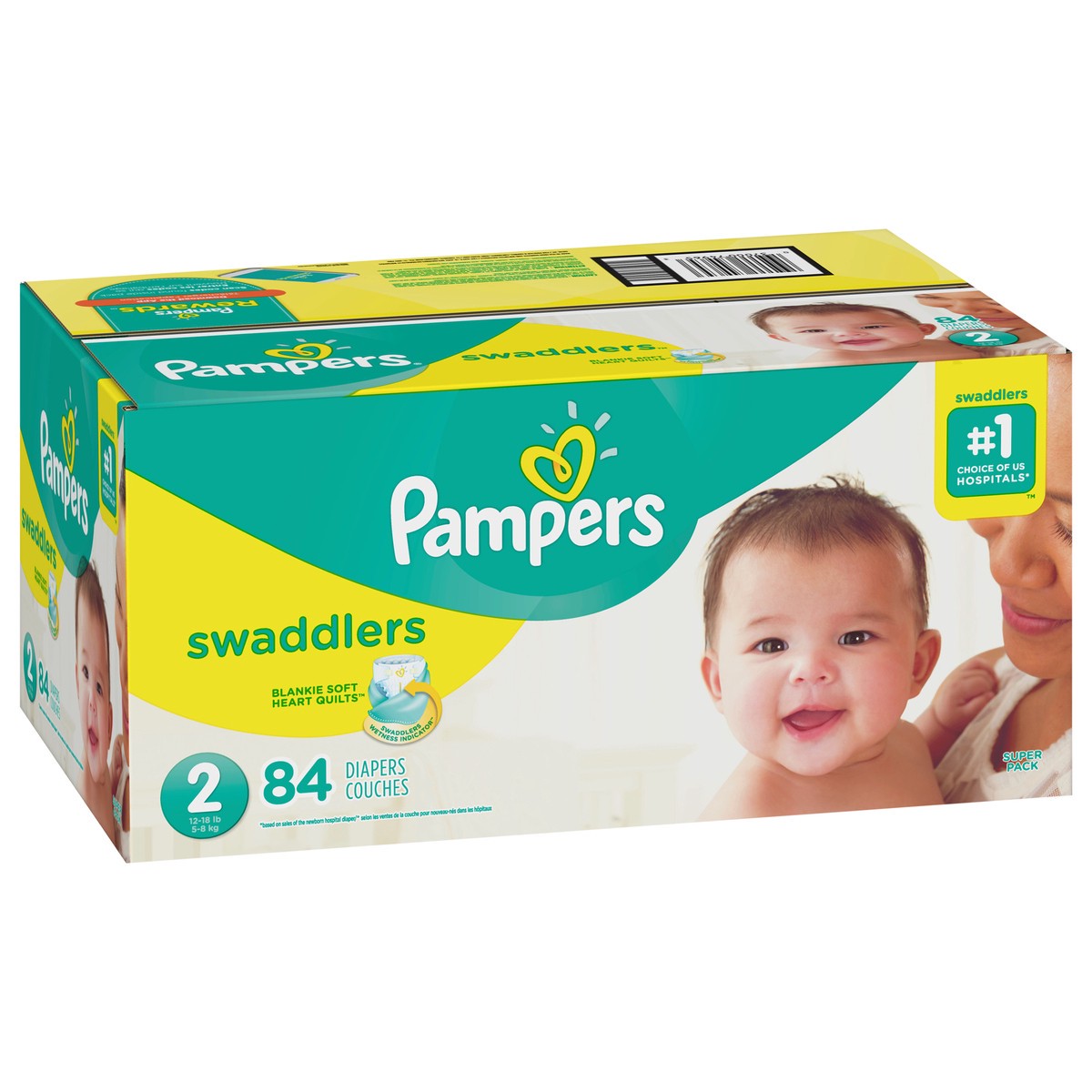 slide 3 of 4, Pampers Swaddlers Diapers Size 2 84 Count, 84 ct
