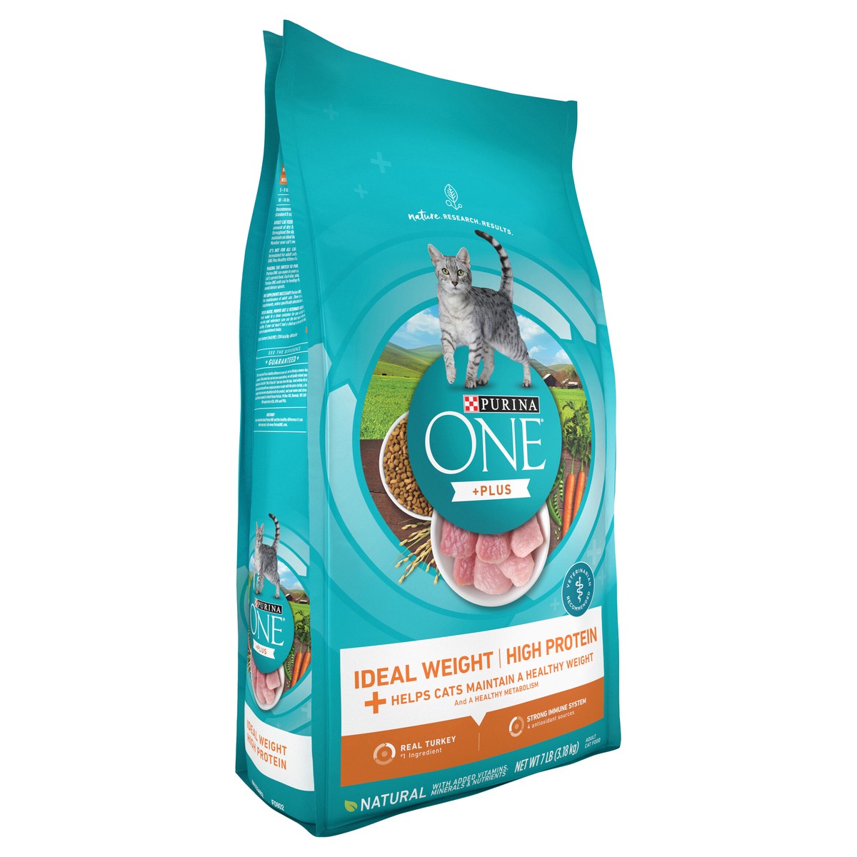 slide 2 of 9, Purina One Smartblend Healthy Metabolism Adult Cat Food, 7 lb