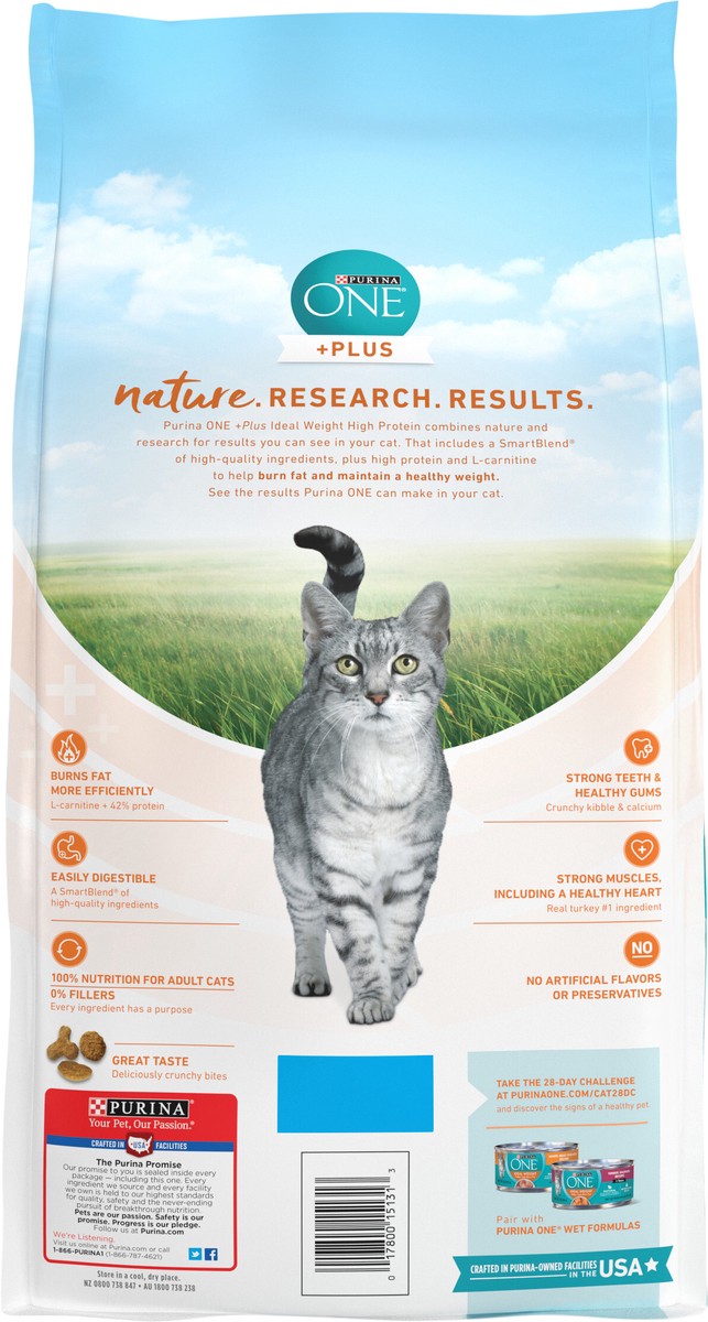 slide 6 of 9, Purina One Smartblend Healthy Metabolism Adult Cat Food, 7 lb