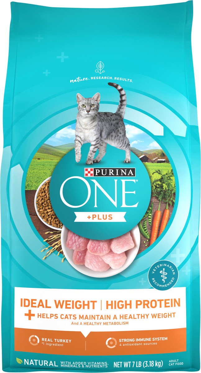 slide 5 of 9, Purina One Smartblend Healthy Metabolism Adult Cat Food, 7 lb