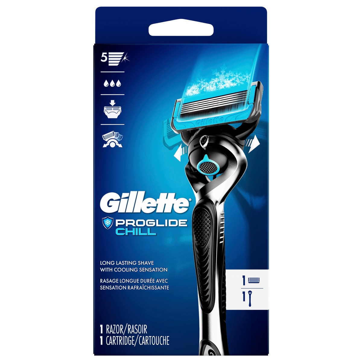 slide 1 of 6, Gillette ProGlide Chill Razor 1 ea, 2 ct