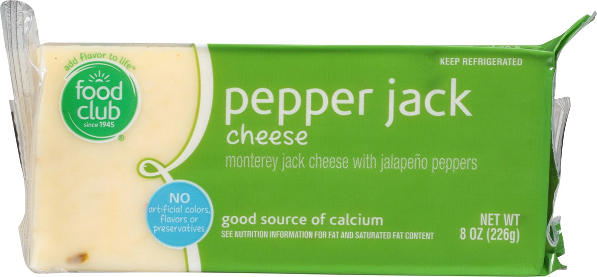 slide 5 of 16, Food Club Pepper Jack Cheese 8 oz, 8 oz