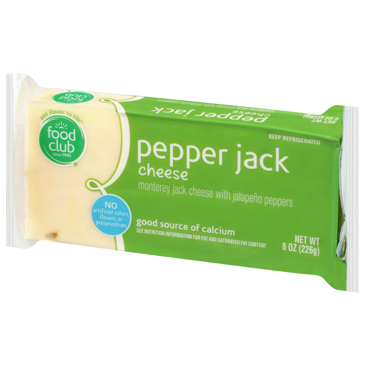 slide 3 of 16, Food Club Pepper Jack Cheese 8 oz, 8 oz