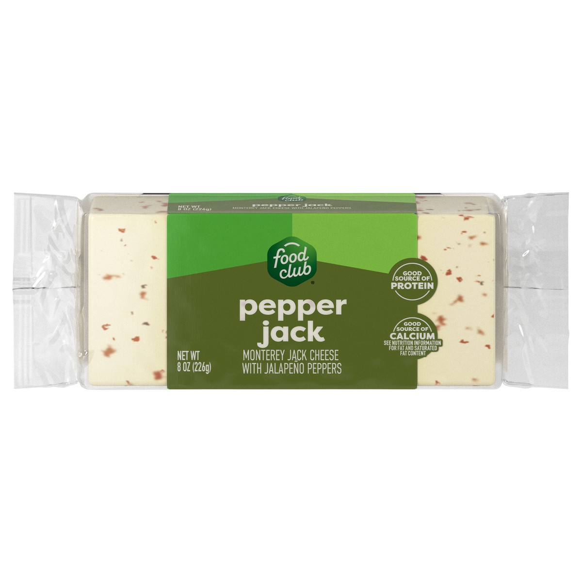 slide 1 of 16, Food Club Pepper Jack Cheese 8 oz, 8 oz