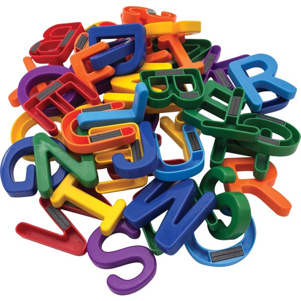 slide 2 of 2, Teacher Created Resources Magnetic Letters, Uppercase, Assorted Colors, Set Of 48 Letters, 48 ct