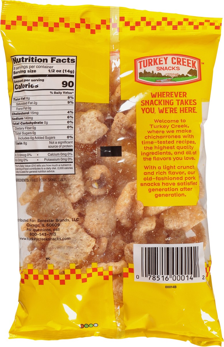 slide 10 of 11, Turkey Creek Regular Pork Rinds, 4 oz