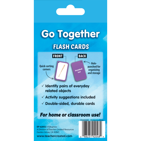 slide 2 of 3, Teacher Created Resources Go Together Flash Cards, 5-1/8"" x 3-1/8"", 4th Grade, Pack Of 56 Flash Cards, 56 ct