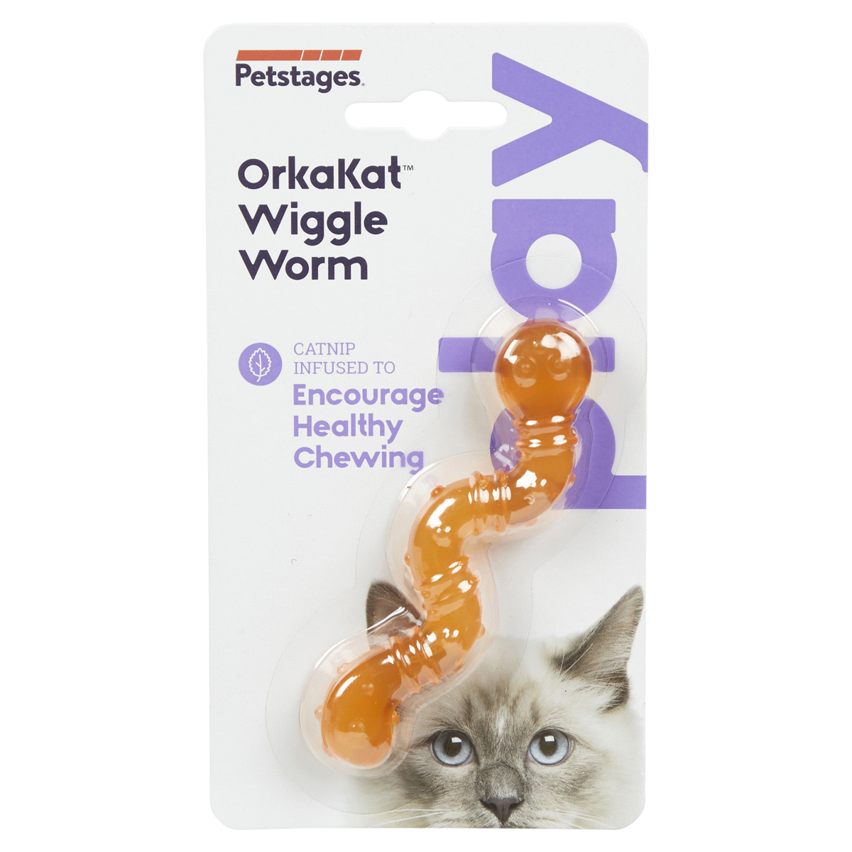 slide 1 of 29, Petstages Orkakat Wiggle Worm Cat Toy, 1 ct