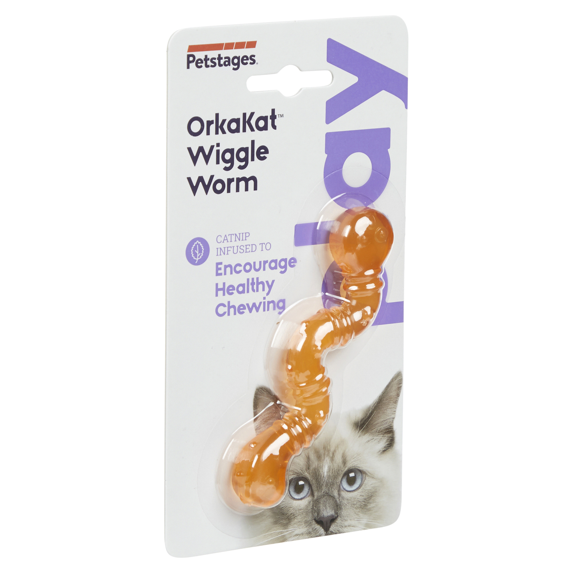 slide 29 of 29, Petstages Orkakat Wiggle Worm Cat Toy, 1 ct