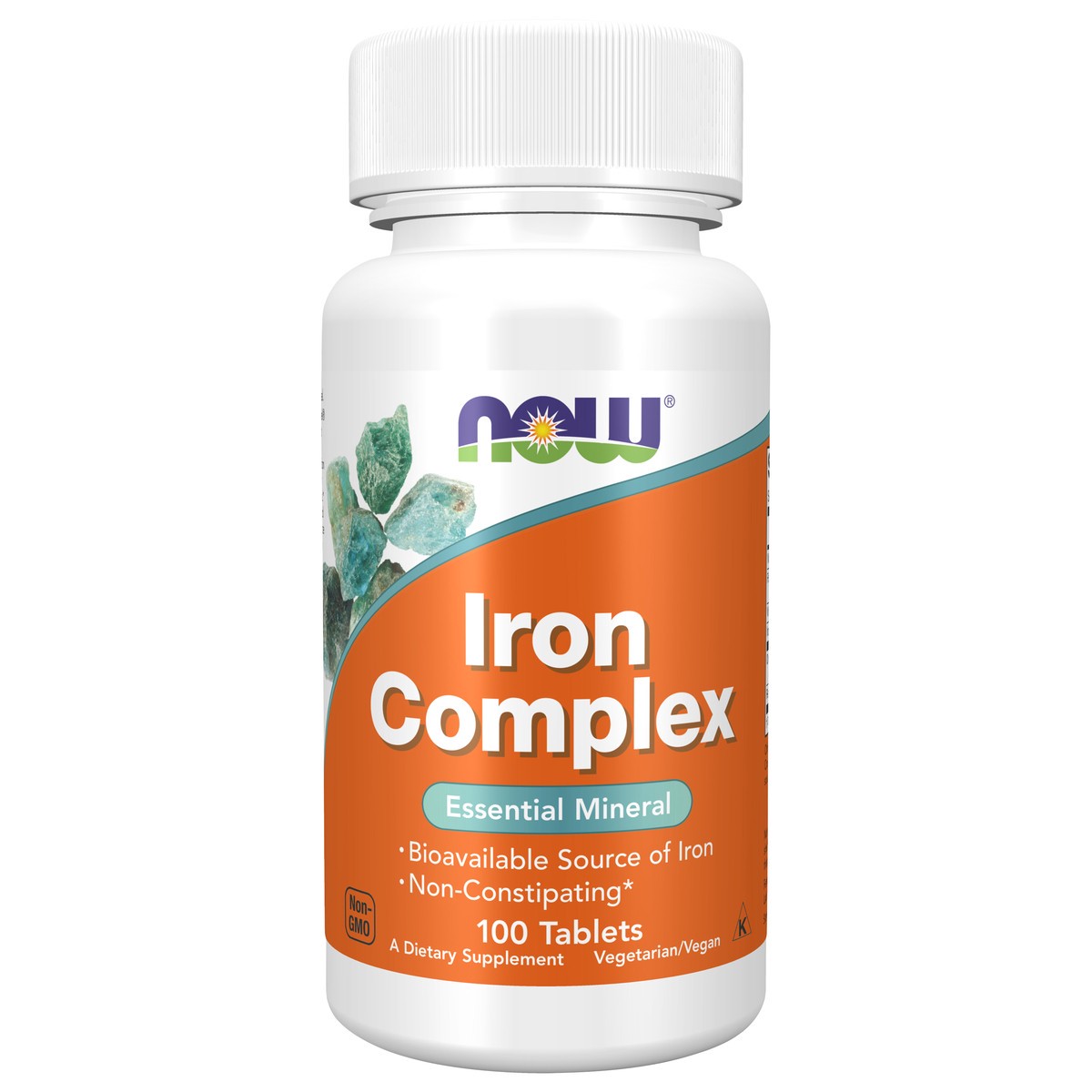 slide 1 of 4, NOW Iron Complex Vegetarian - 100 Tablets, 100 ct